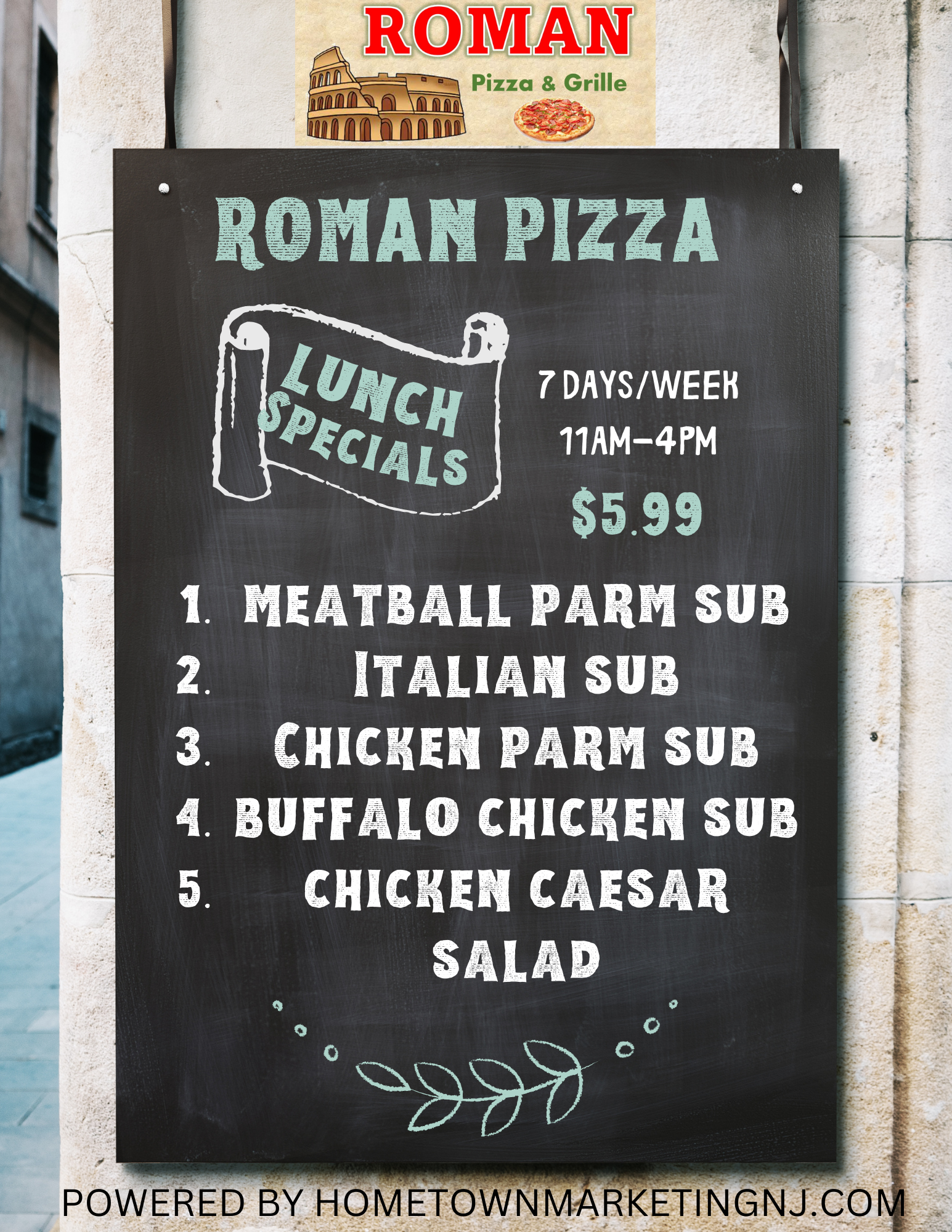 Roman's Pizzeria Lunch Specials